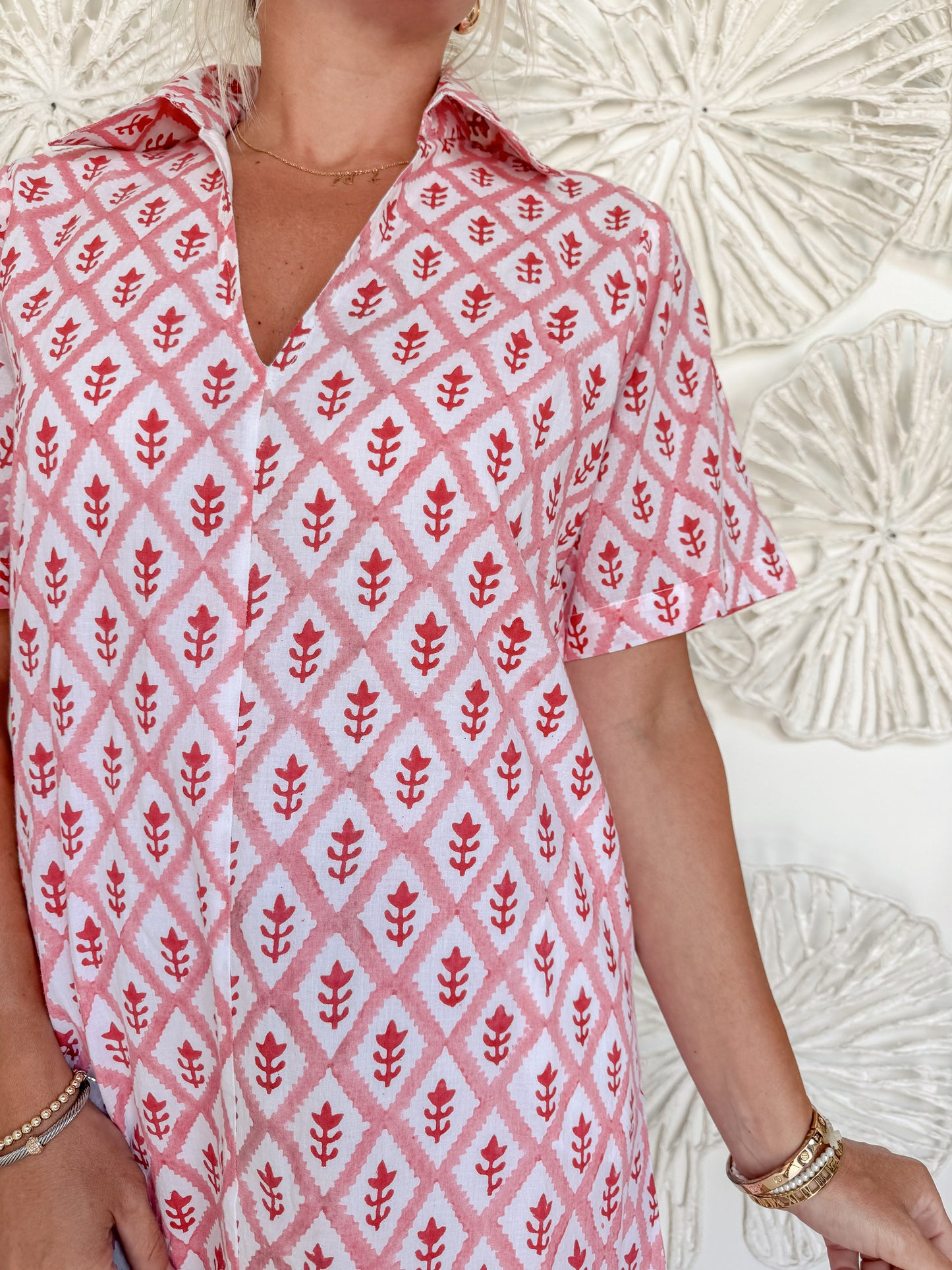 Pink/Red Floral Motif Mini