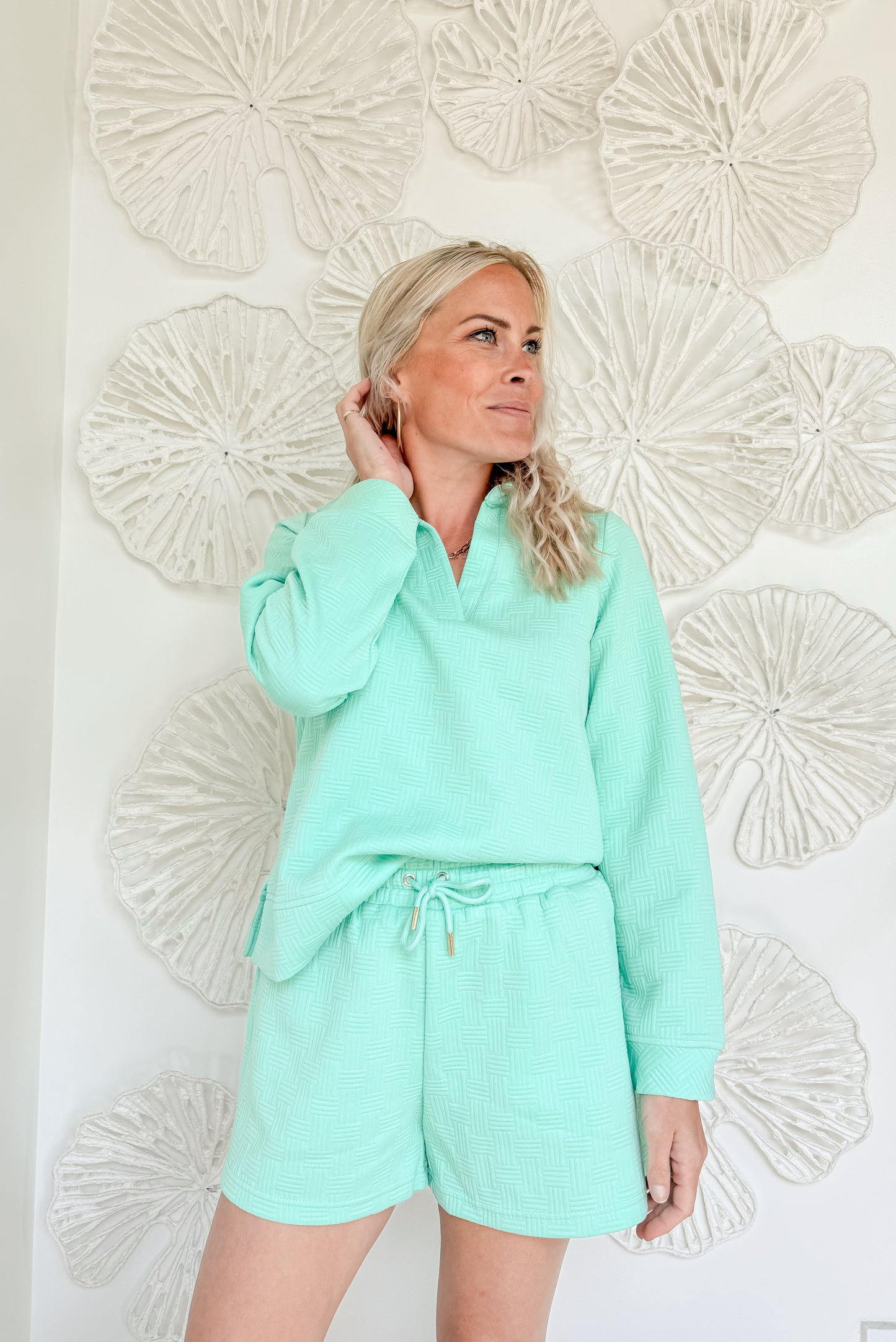 Mint Quilted Set