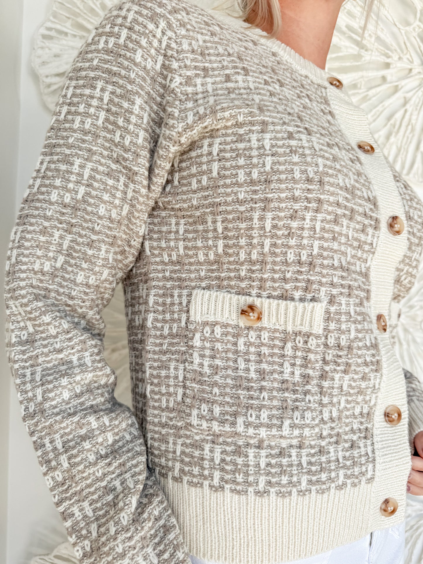 Taupe Sweater Cardigan