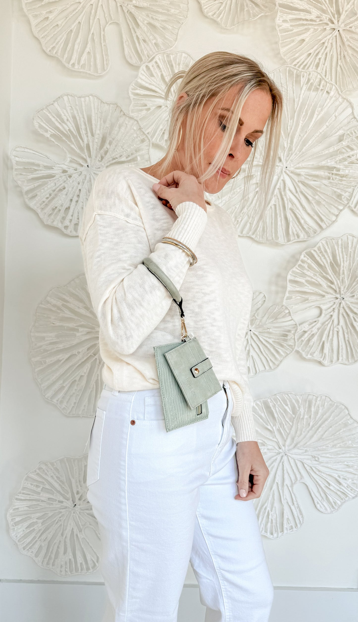 Light Green Wristlet Double Wallet