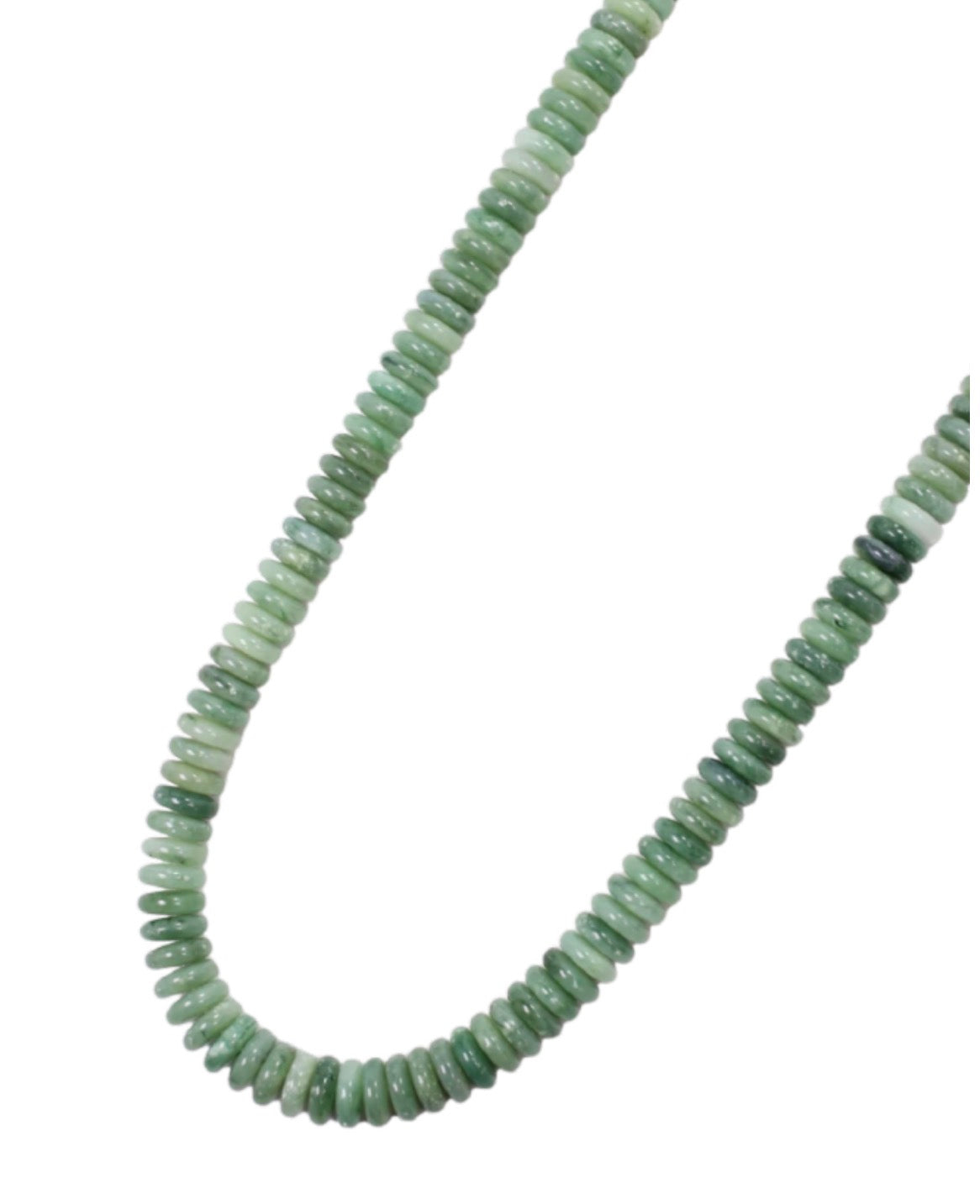 Green Beaded Disc Necklace