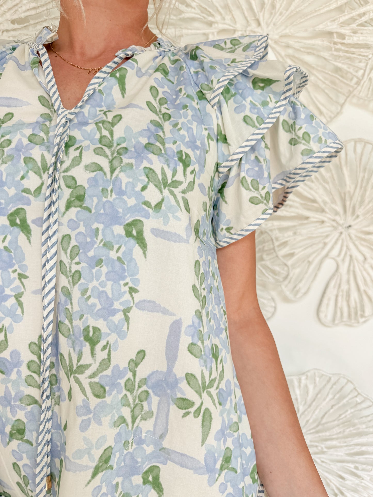 Blue/Green Floral Poplin Mini