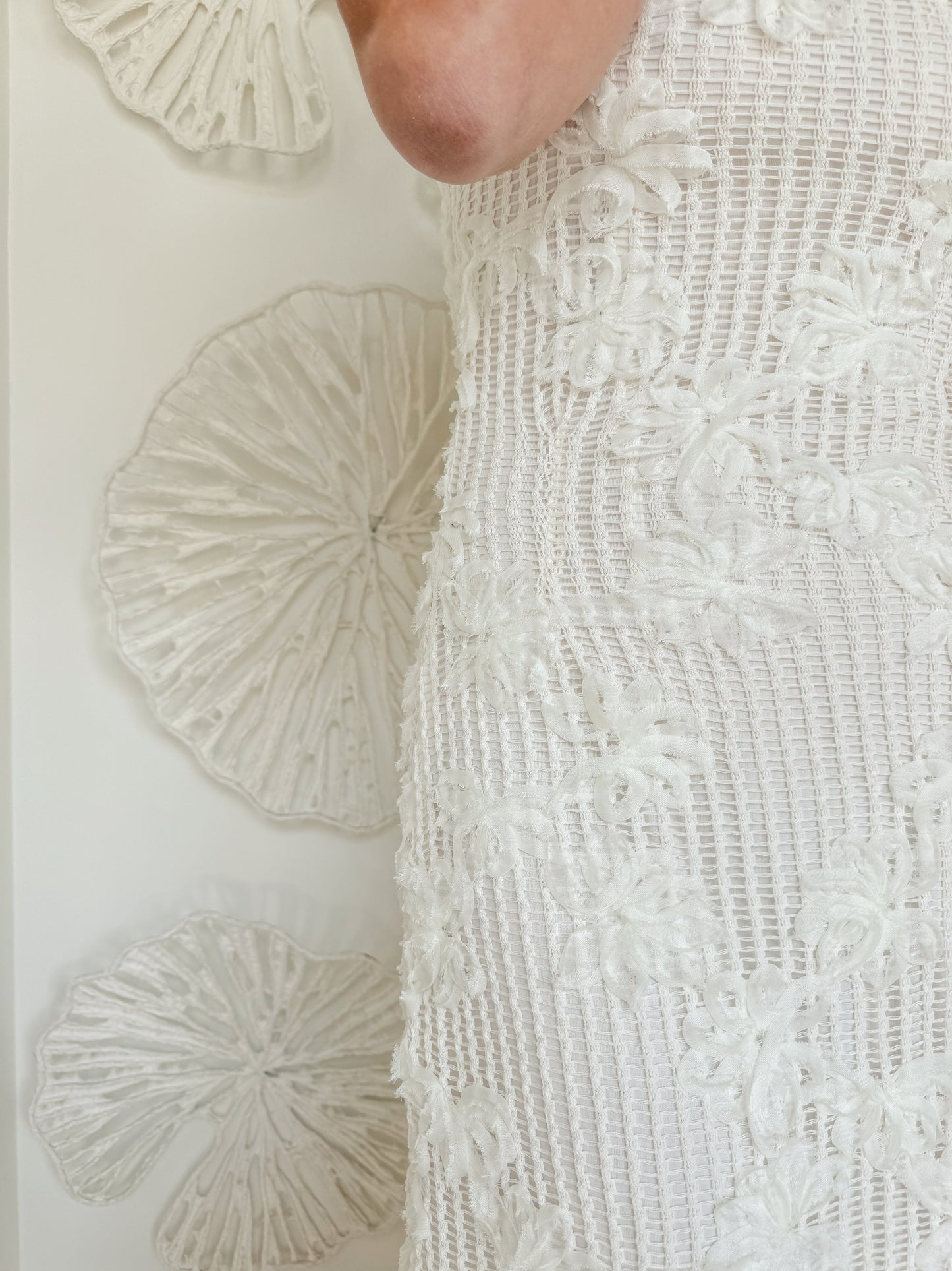 Ivory Crochet Strap Midi