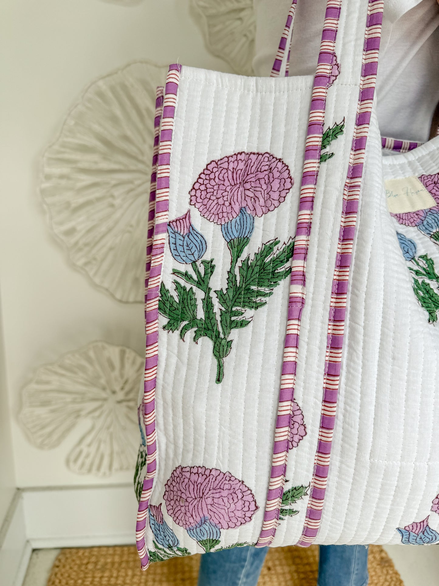 The Gracelyn Block Print Tote