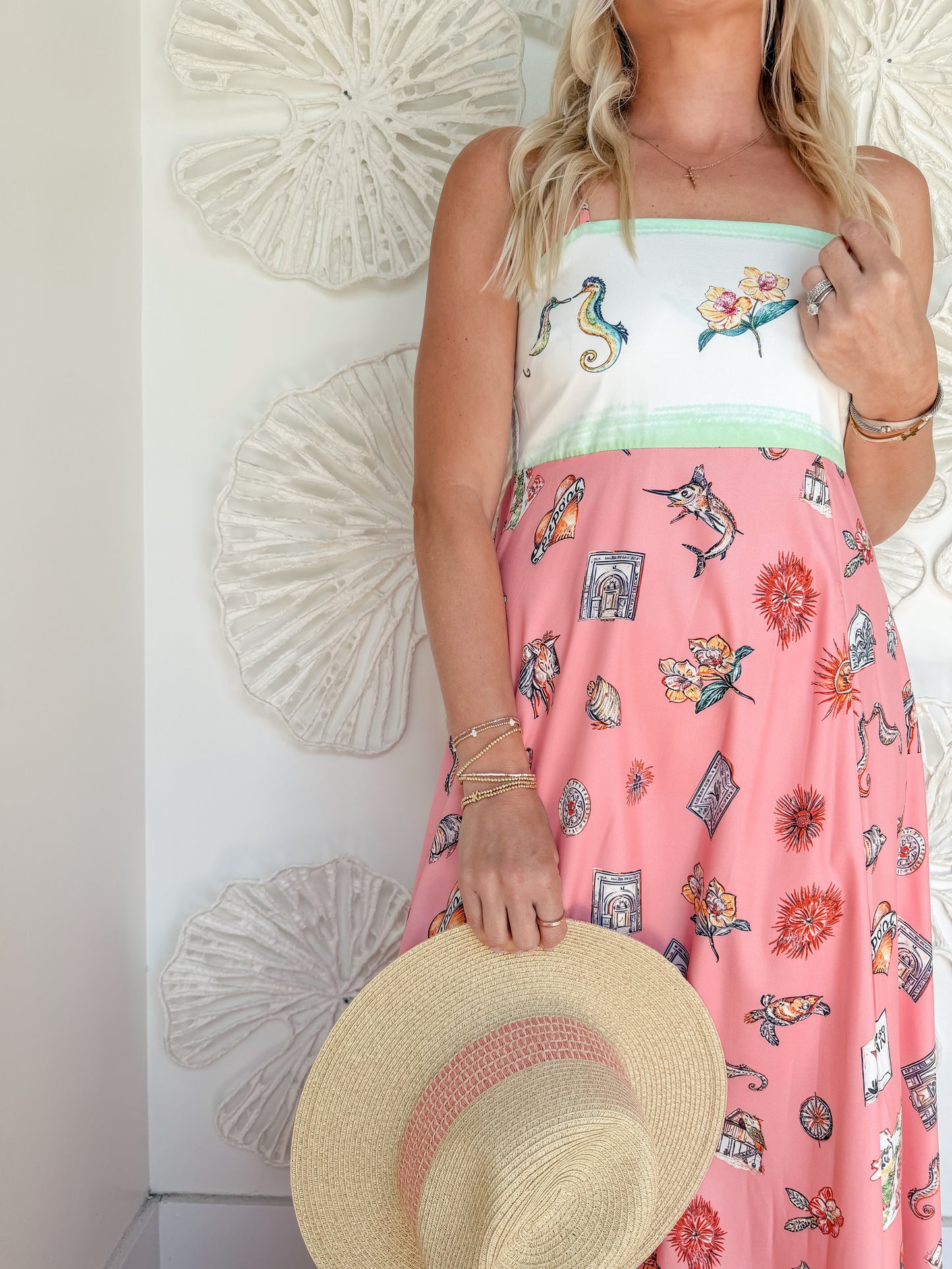 Pink Summer Printed Maxi