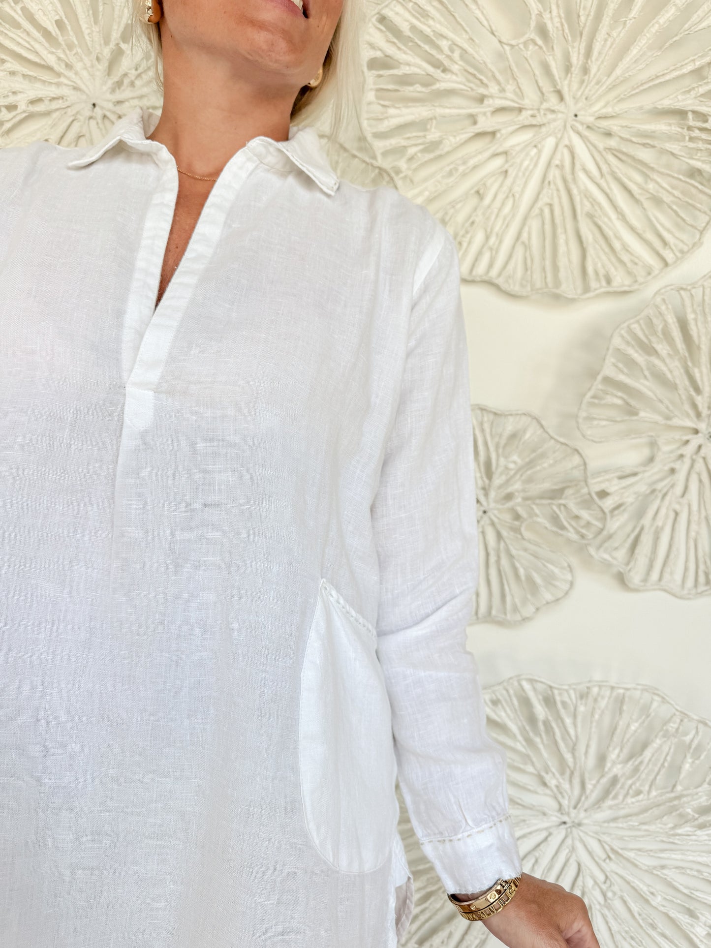 White Linen Tunic/Coverup