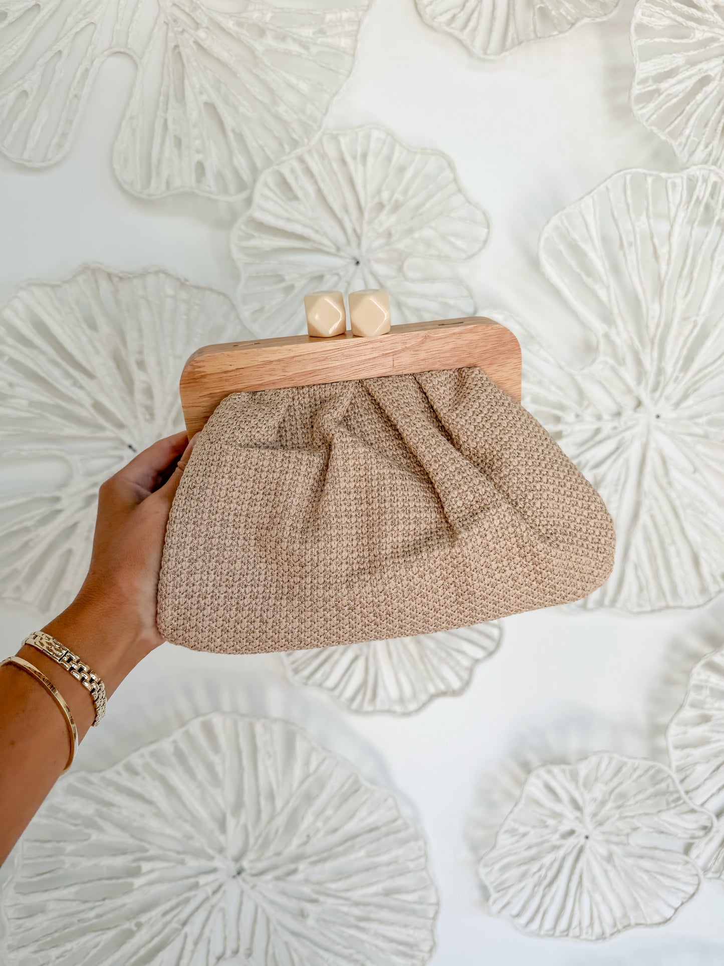 Woven Clutch with Magnetic Clasp