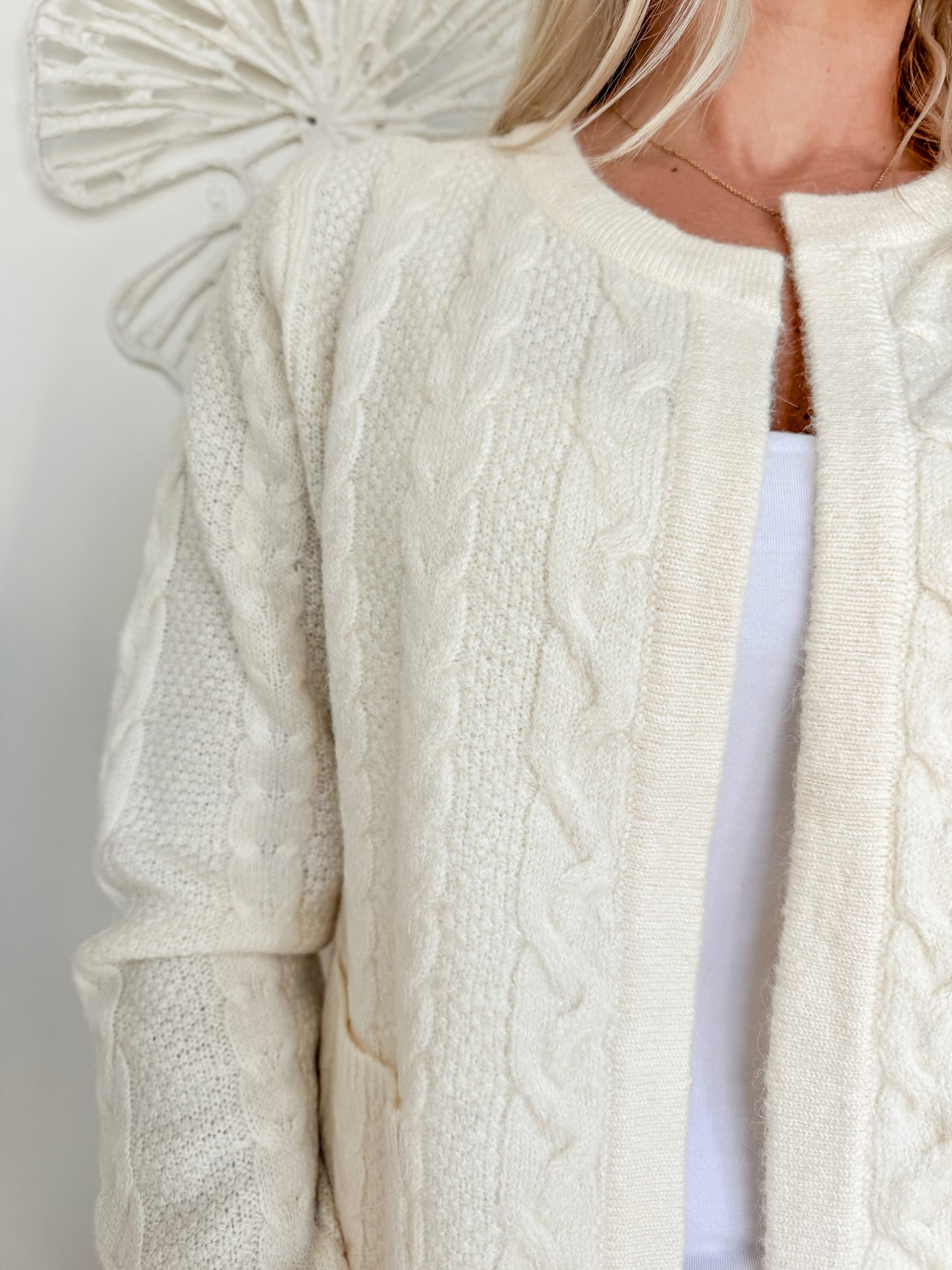 Cream Knit Cardigan
