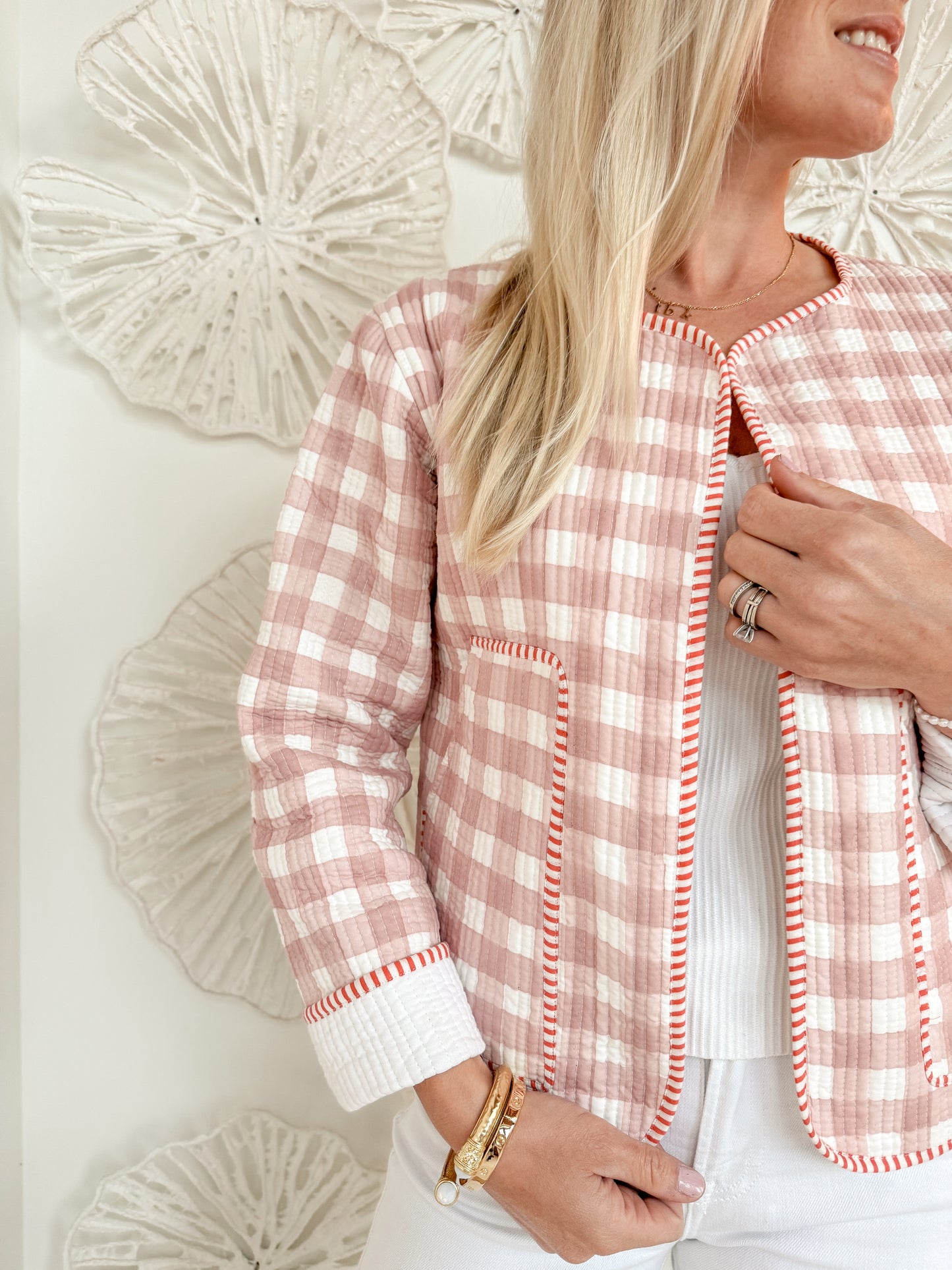 The Palmer Pink Quilted Jacket