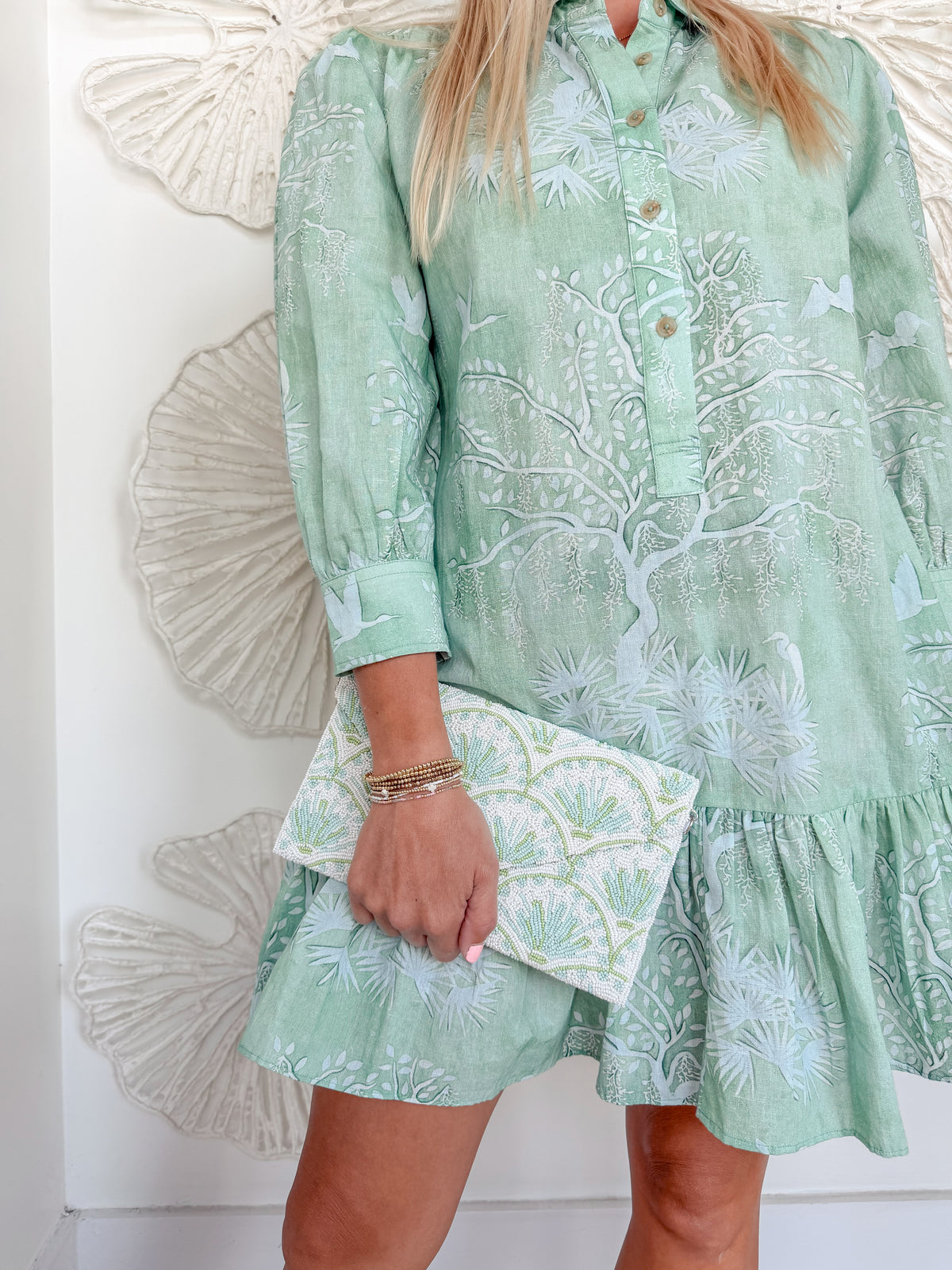Heron Printed Swing Dress