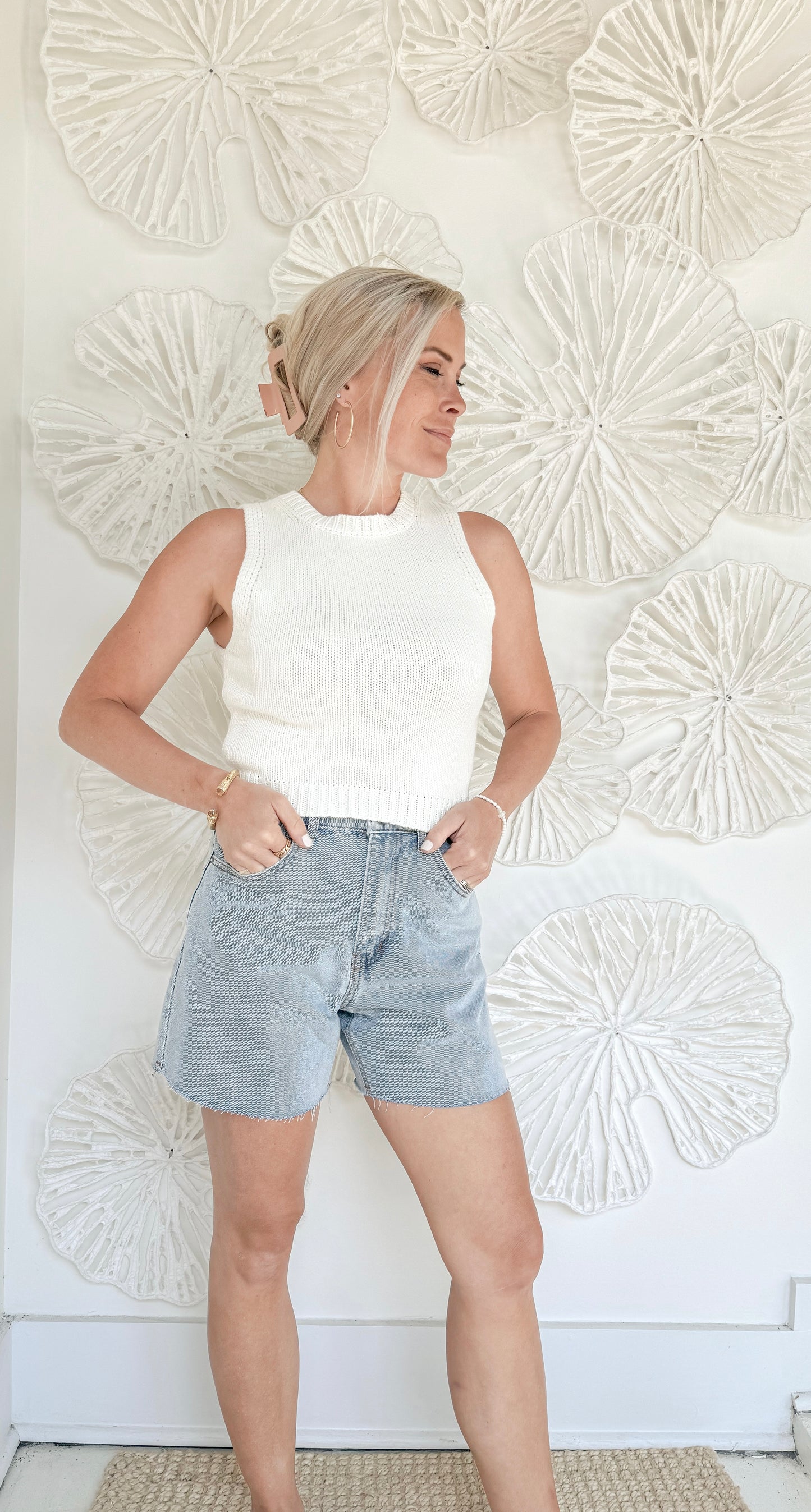 Ivory Knit Tank