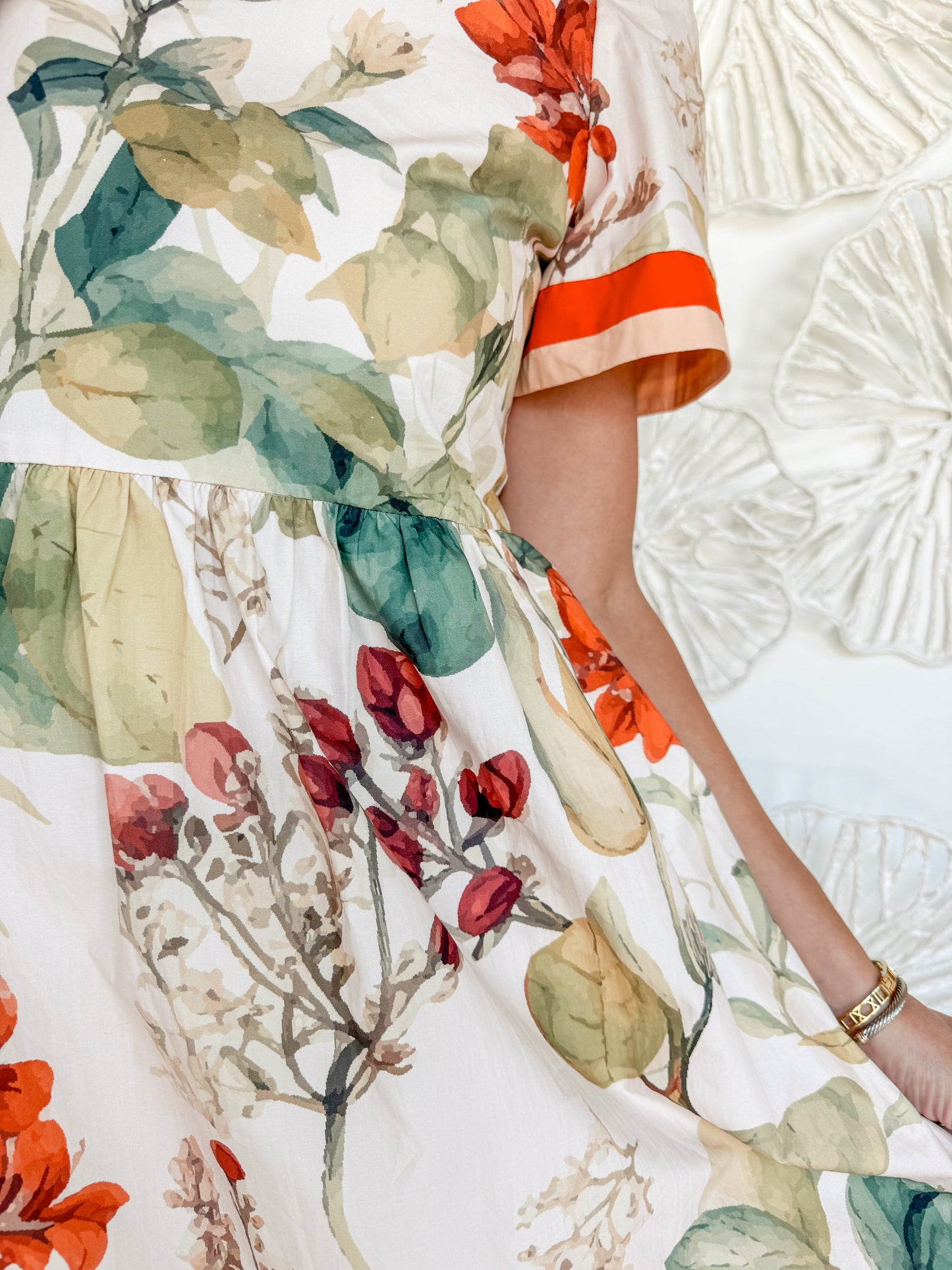 Autumn Botanical Mini Dress