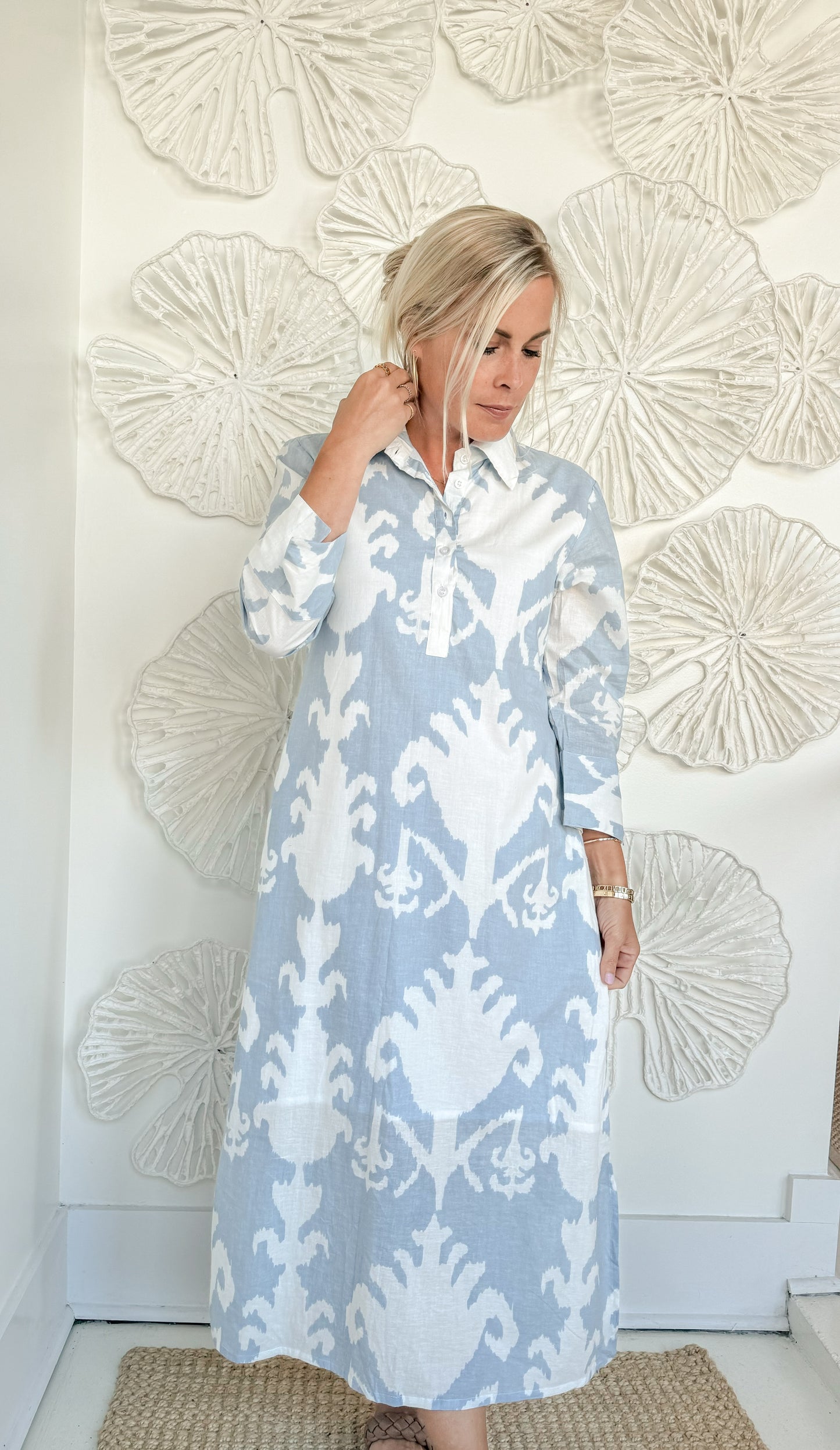 The Christina Block Print Maxi
