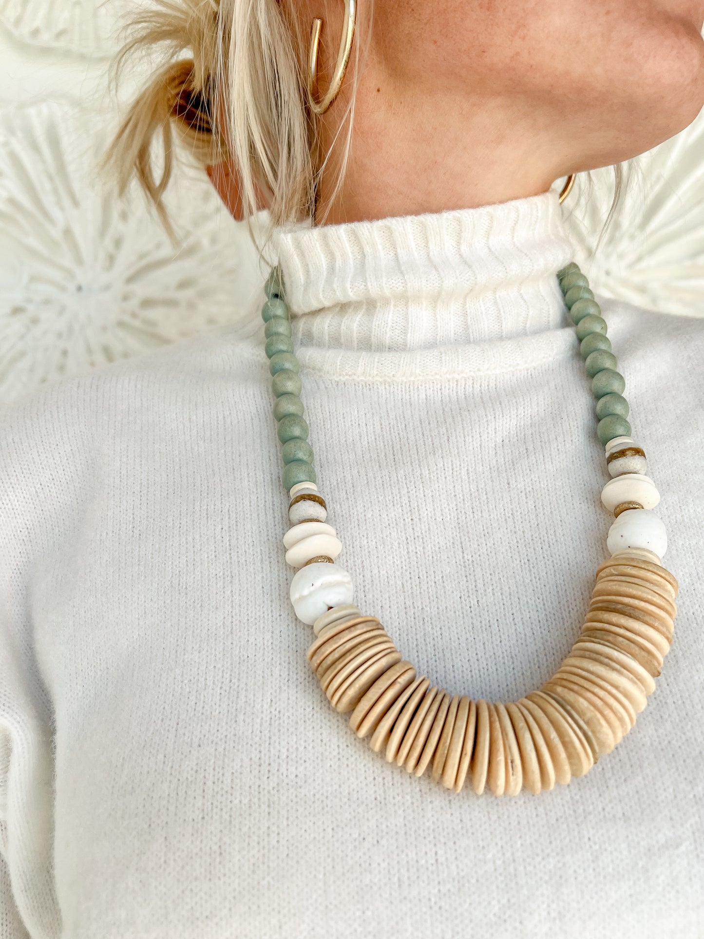 Green Tumbled Necklace