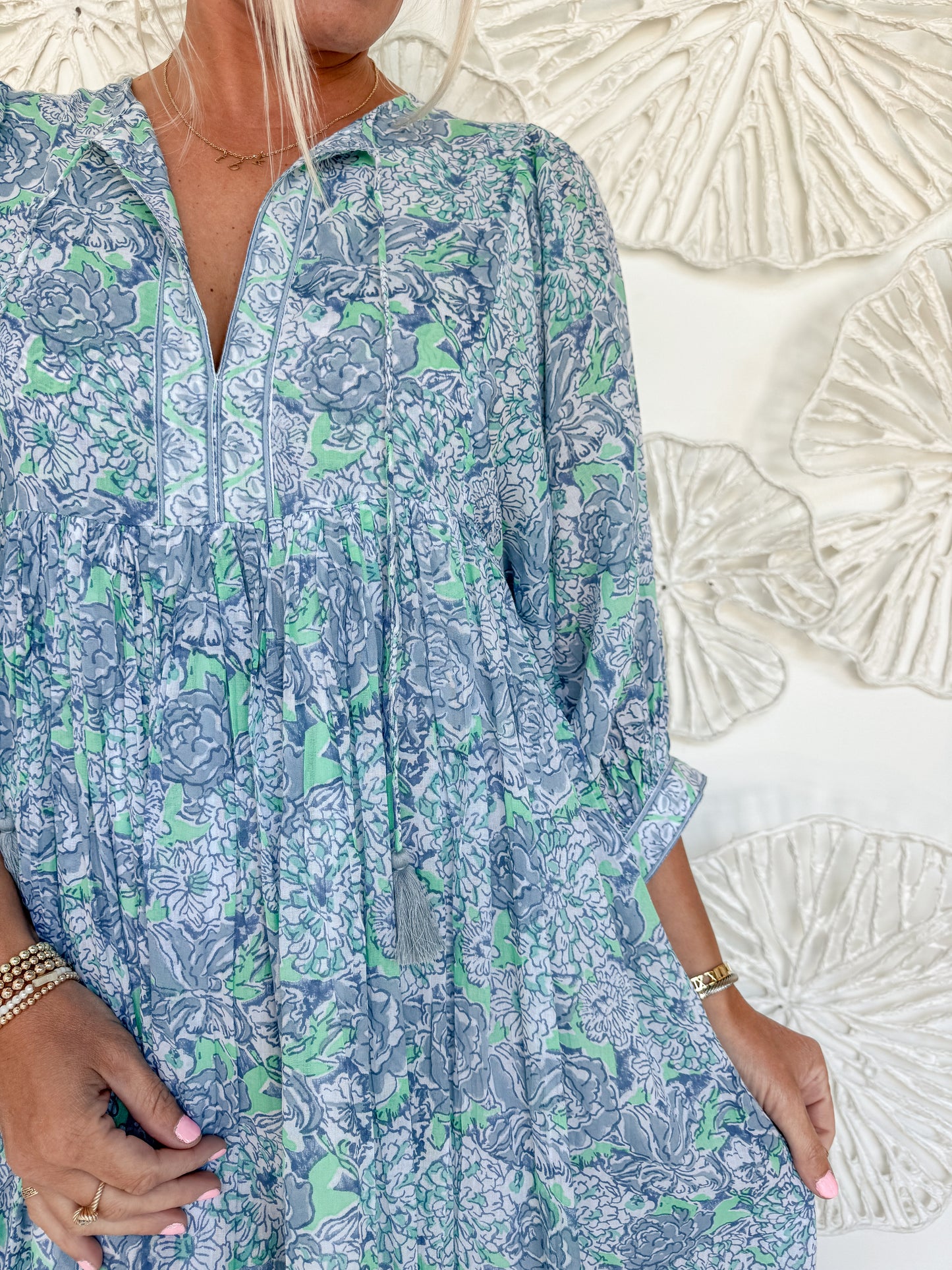 The Carrie Block Print Maxi