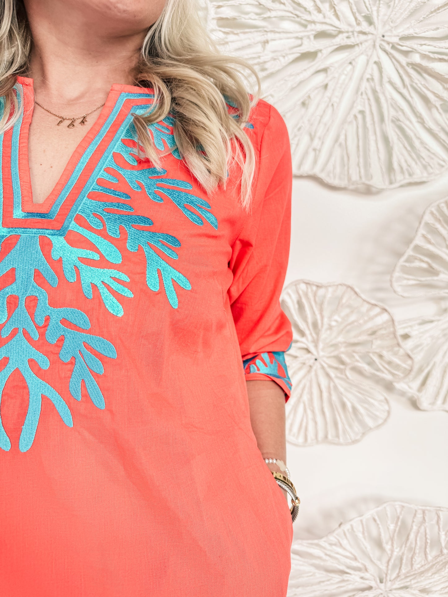 Gretchen Scott Coral Slit Maxi