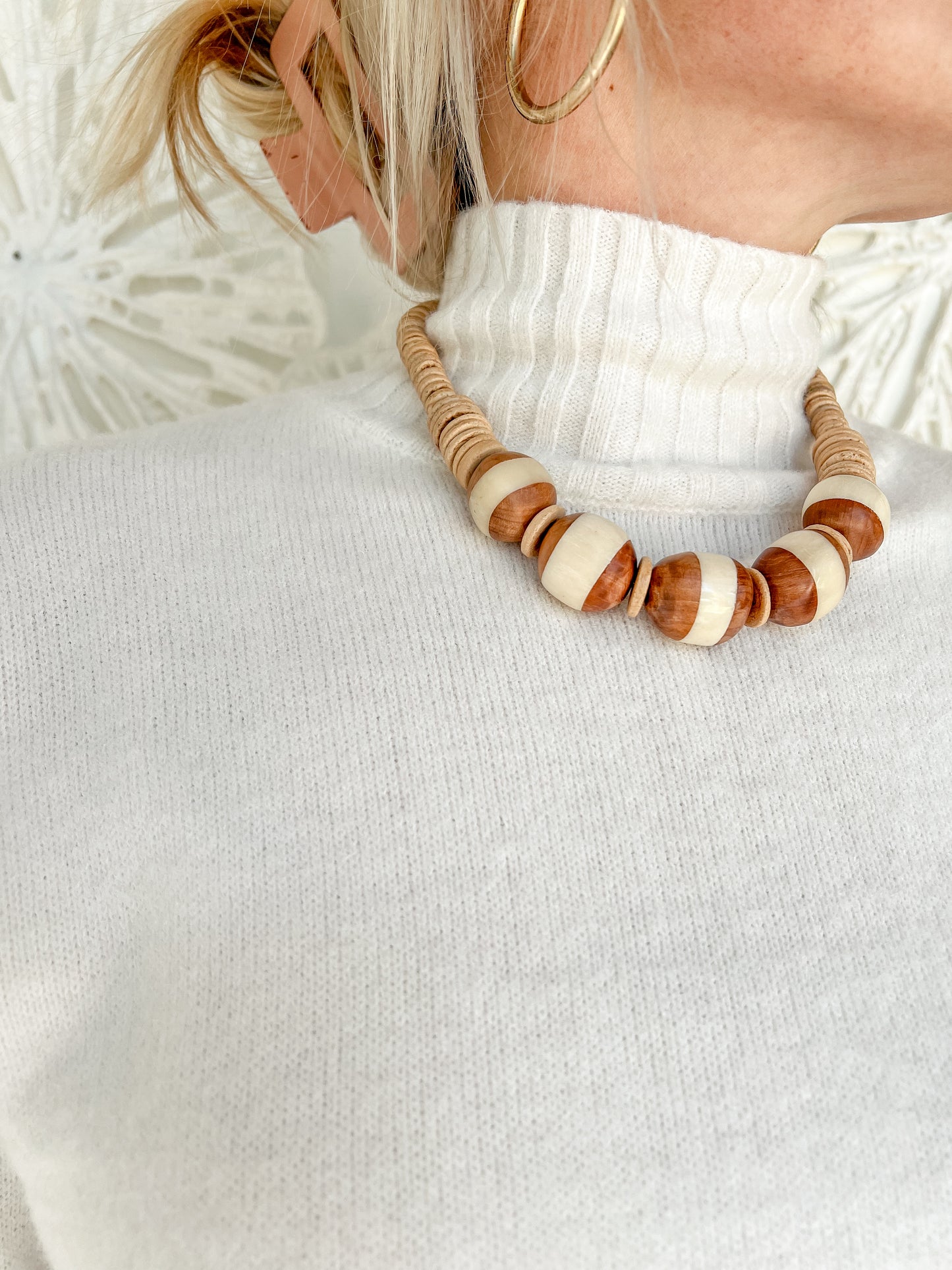Brown Large Bead Necklace
