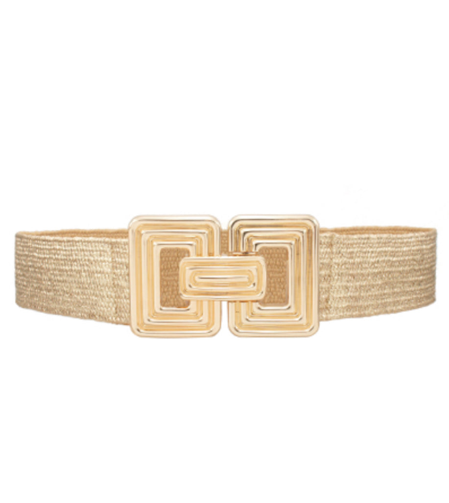 Gold Rectangle Buckle Belt