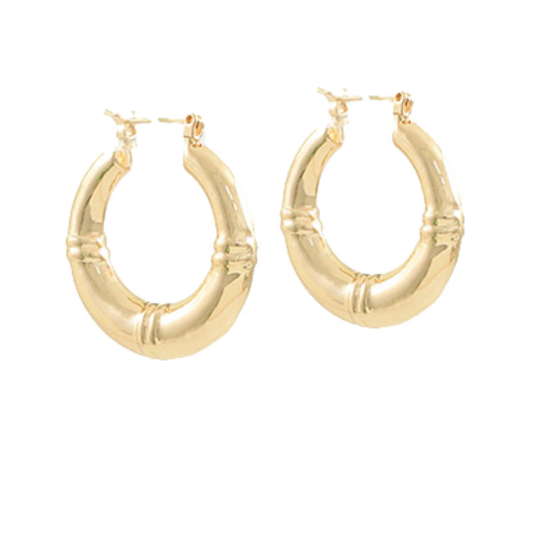 Textured Metal Round Hoops
