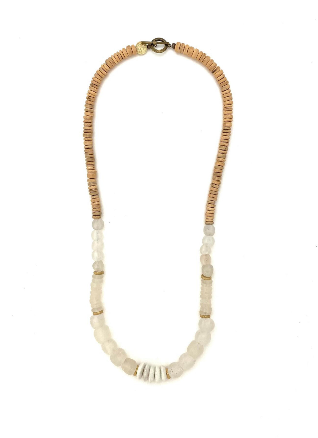 Clear Bead Long Necklace