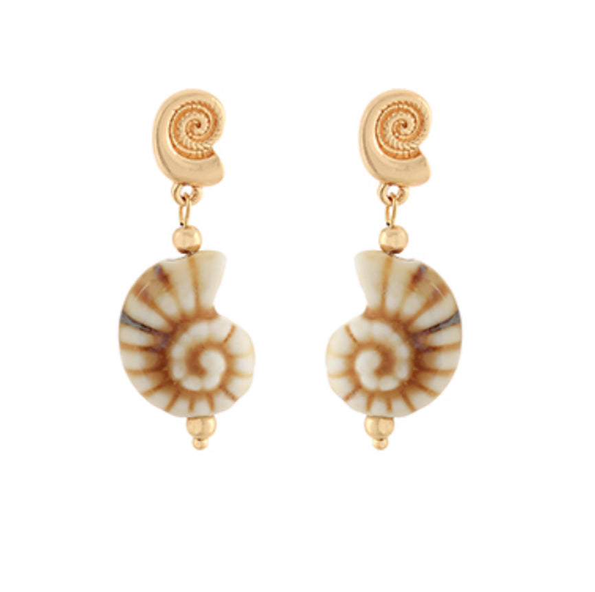 Brown Shell Dangle