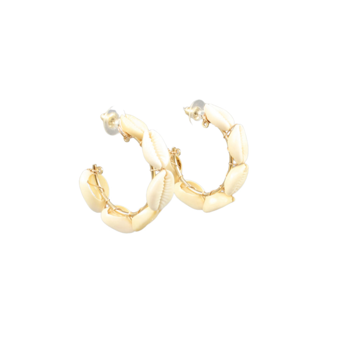 Cowry Shell Hoops
