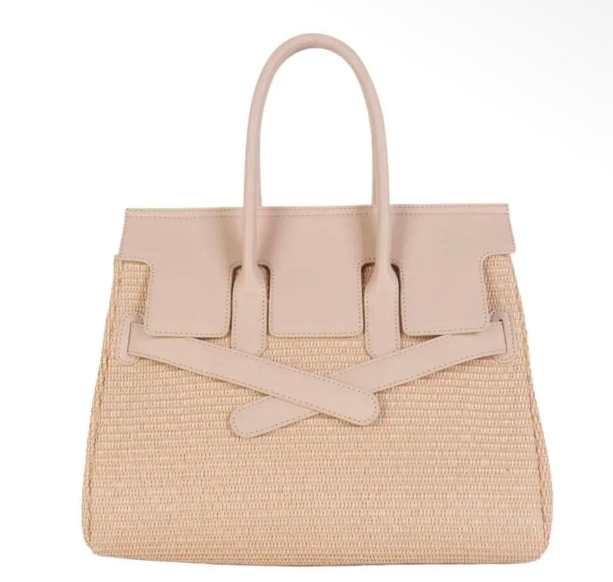 The Stella Natural Soft Straw Handbag