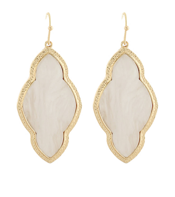 Shell Arabesque Drop Earrings