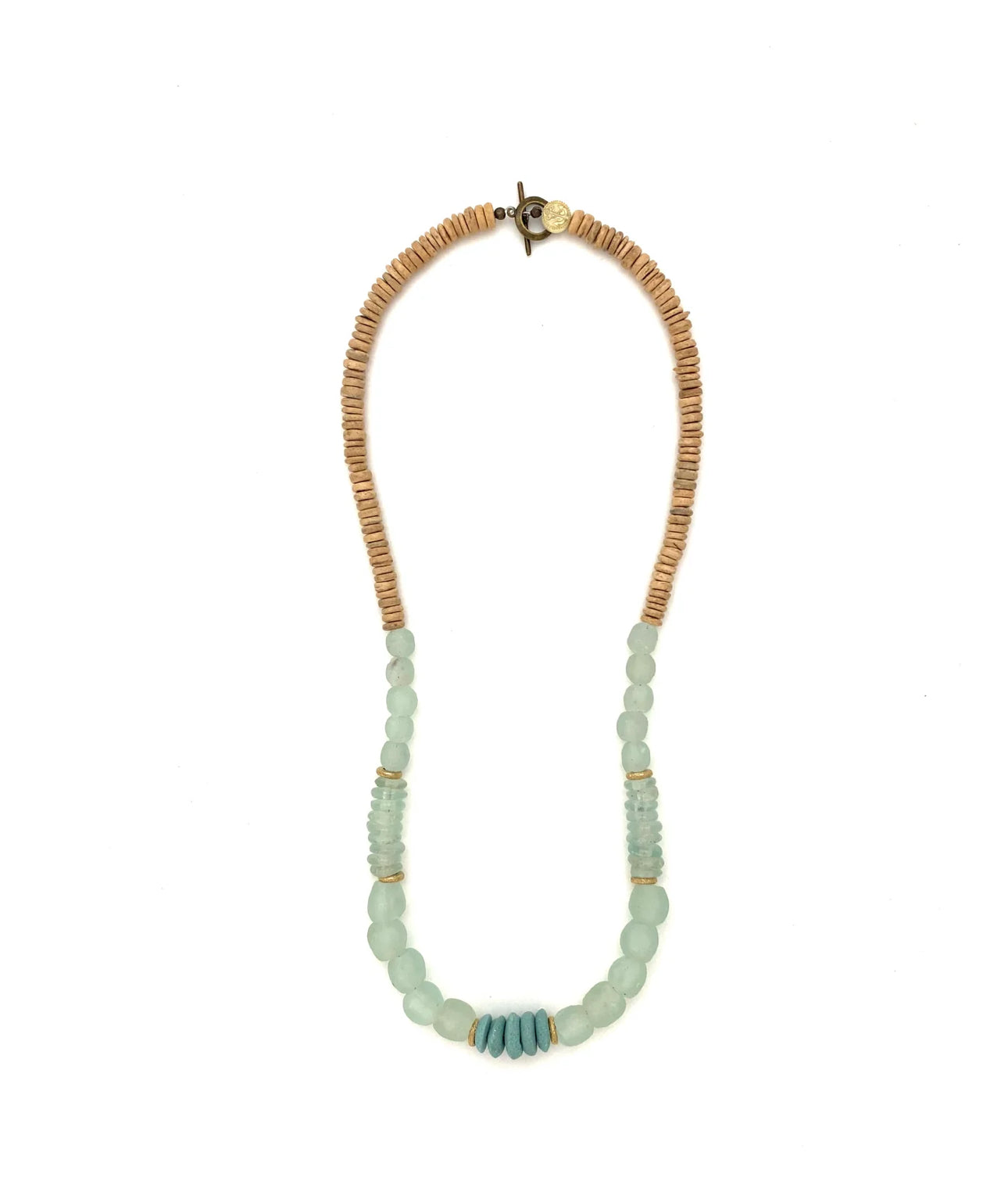 Turquoise Stone & Glass Bead Necklace
