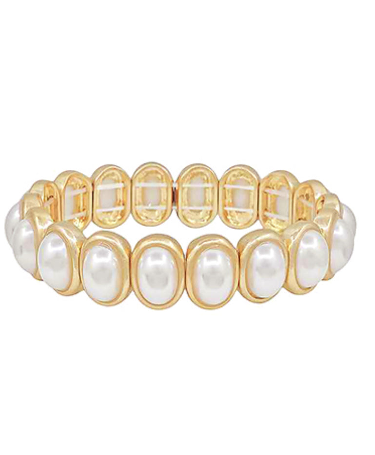 Oval Pearl Bracelet