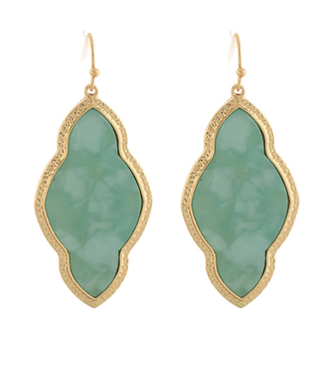 Shell Arabesque Drop Earrings