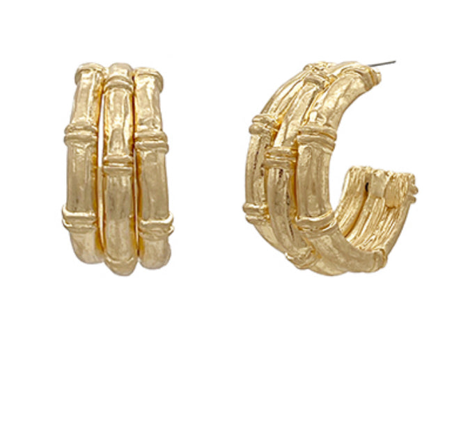 Triple Layer Bamboo Hoops