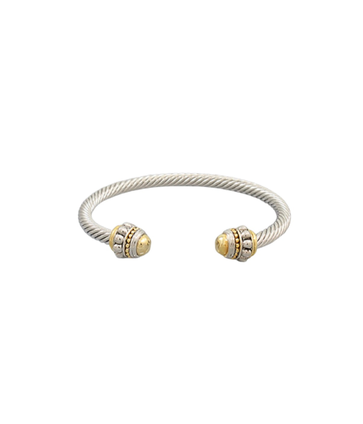 Metal Beaded Edge Cable Cuff