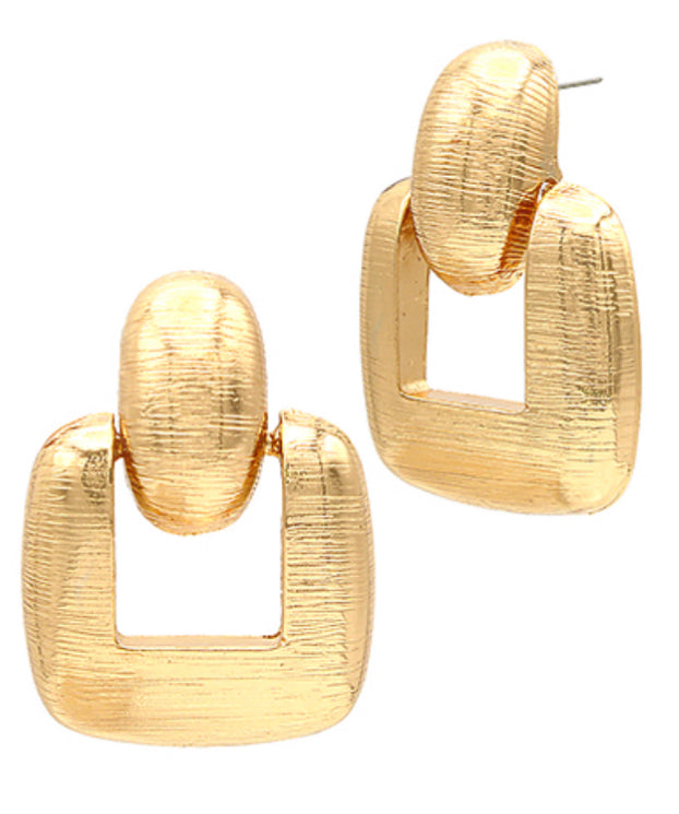 Square Door Knocker Earrings