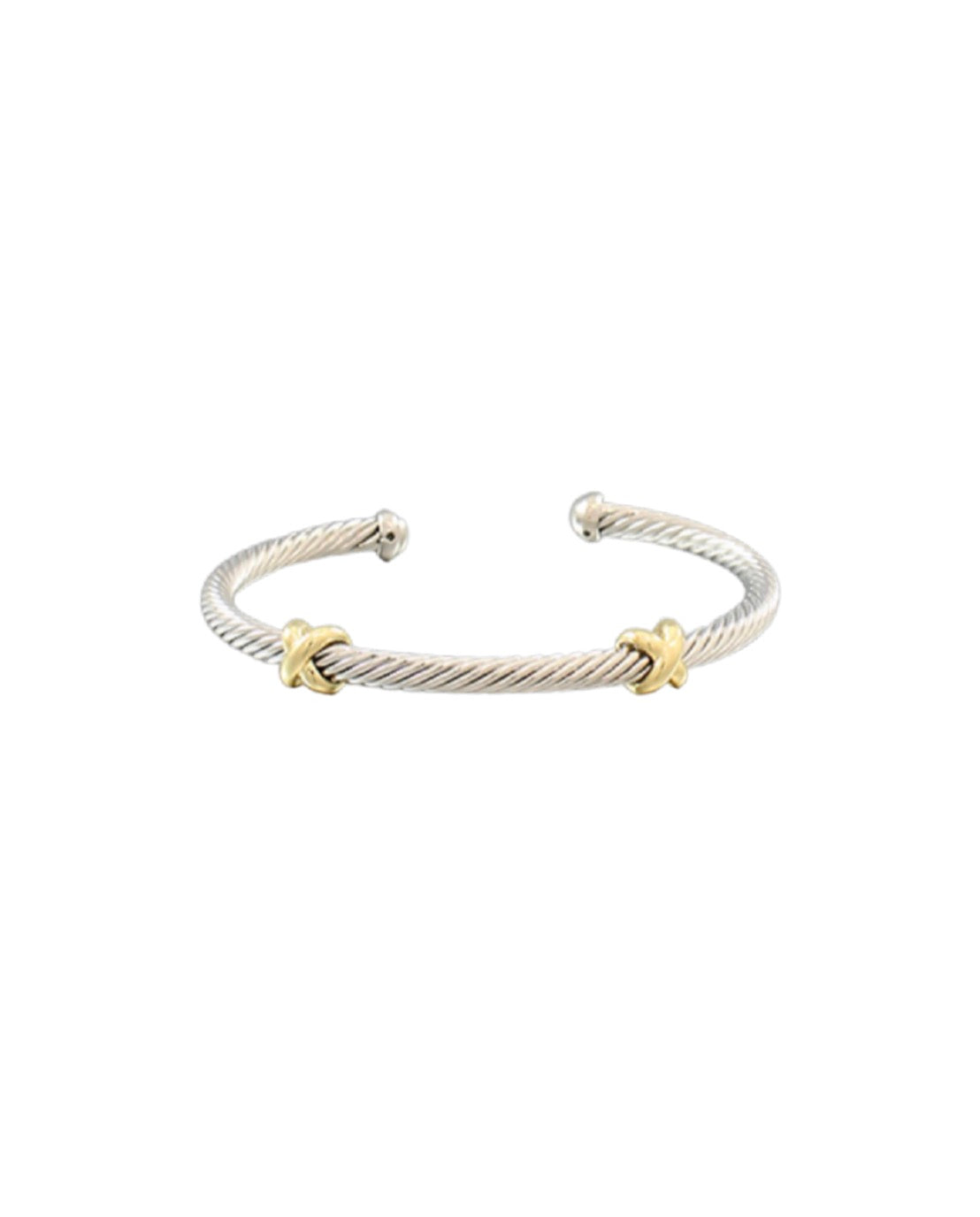 Two Tone Double X Cuff