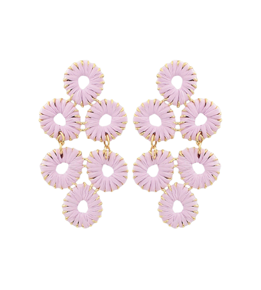 Wrapped Raffia Drop Earrings
