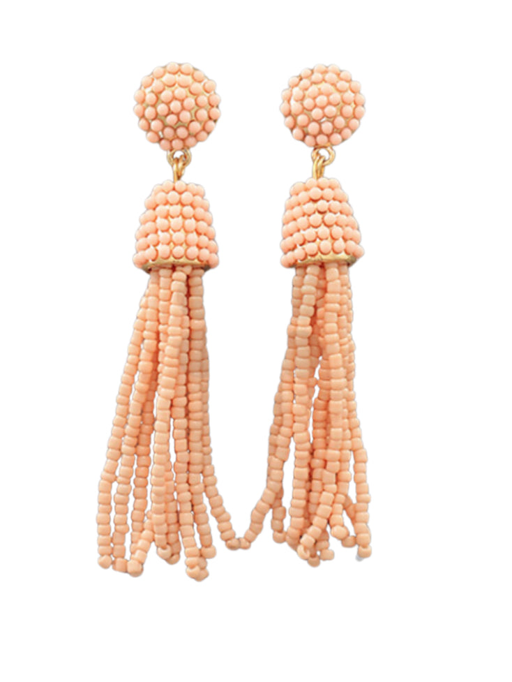 Peach Beaded Dangle