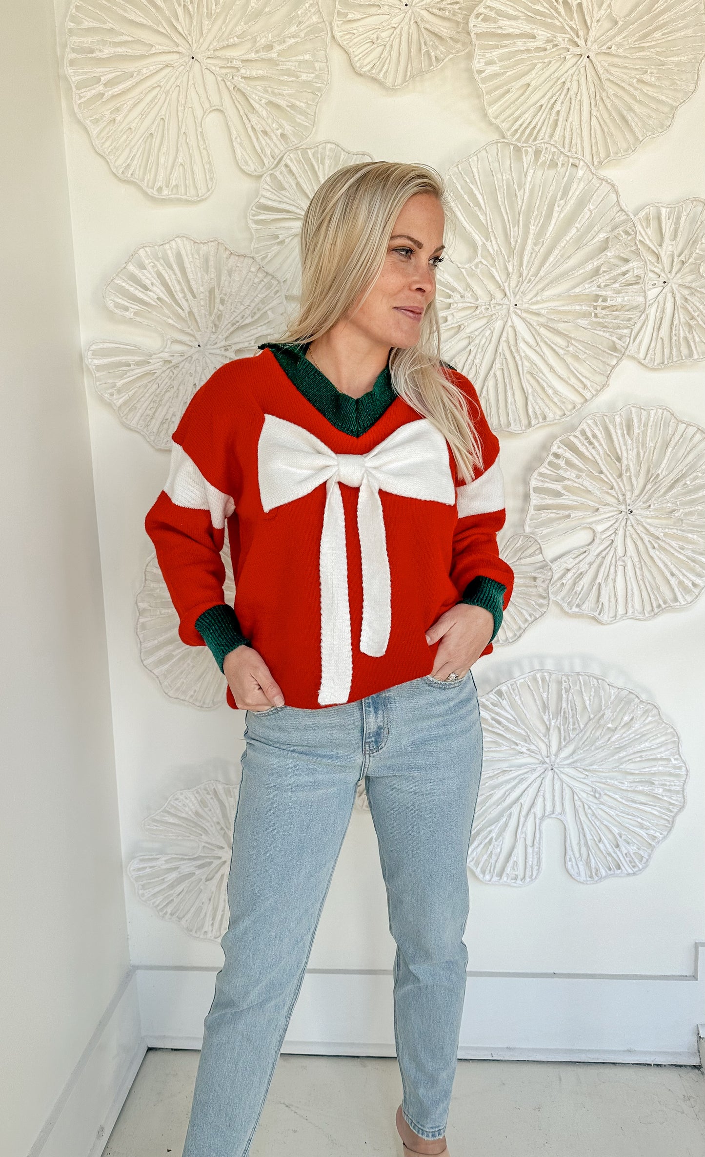 Bow Christmas Sweater