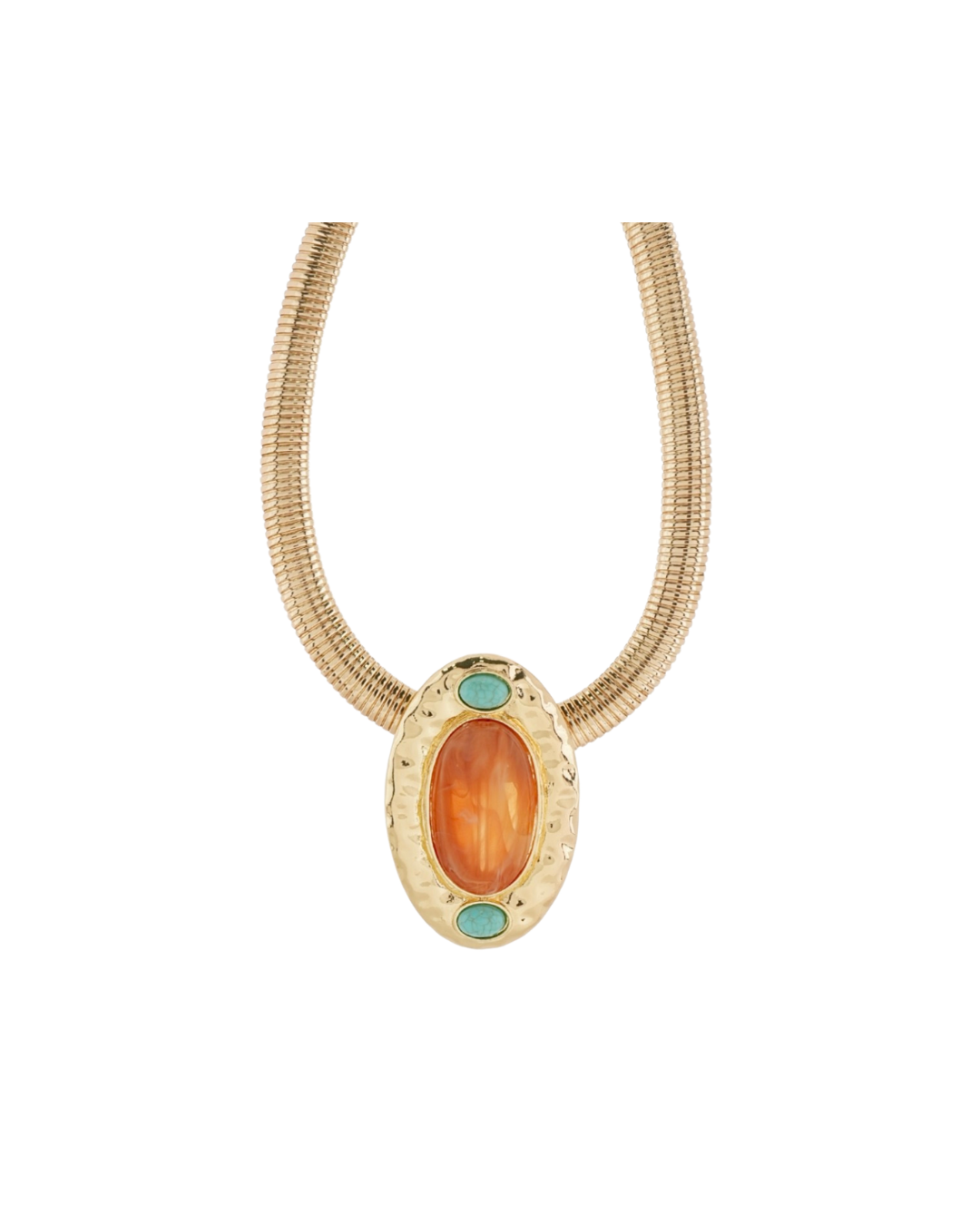 Rust Oval Stone Choker