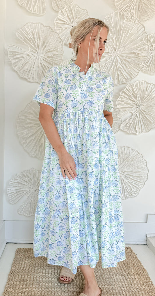 The Peyton Block Print Maxi