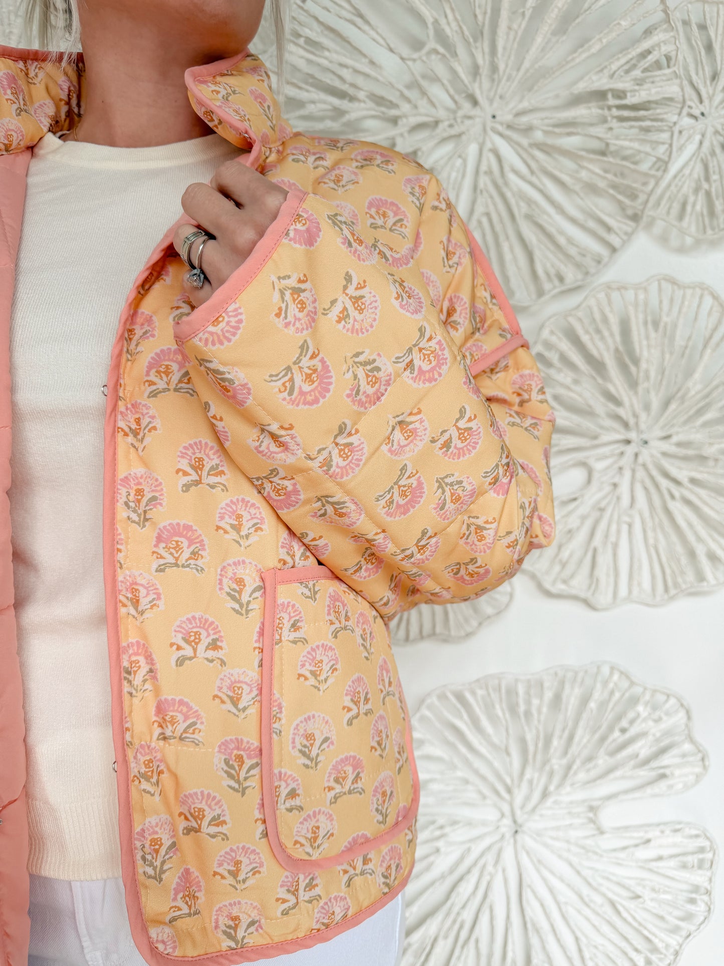 Pink/Orange Quilted Jacket