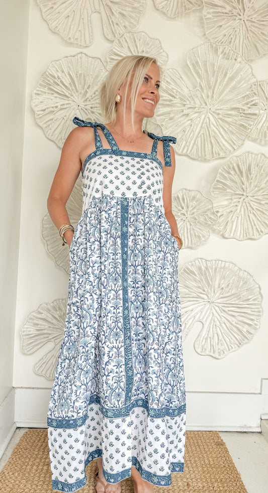 The Lily Block Print Maxi