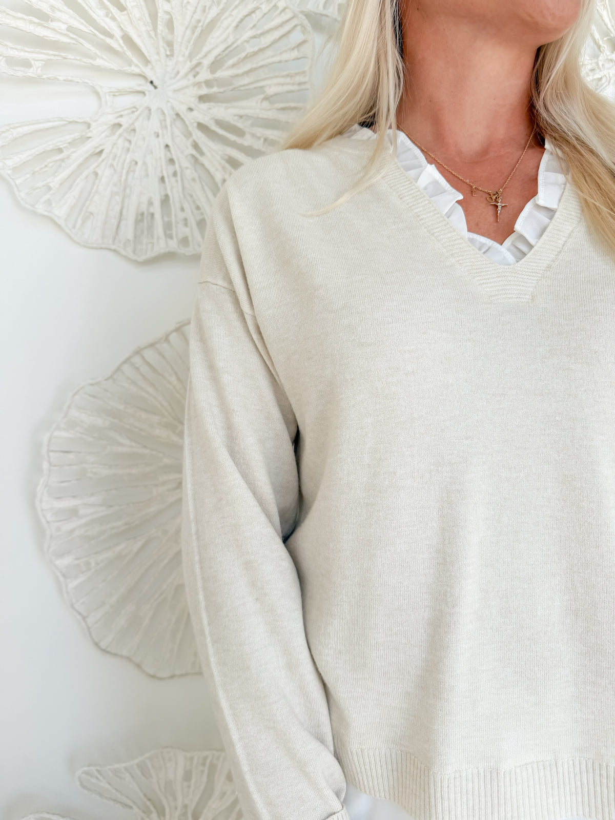 Oatmeal Layered Blouse