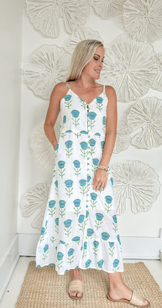 The Kelsey Block Print Maxi