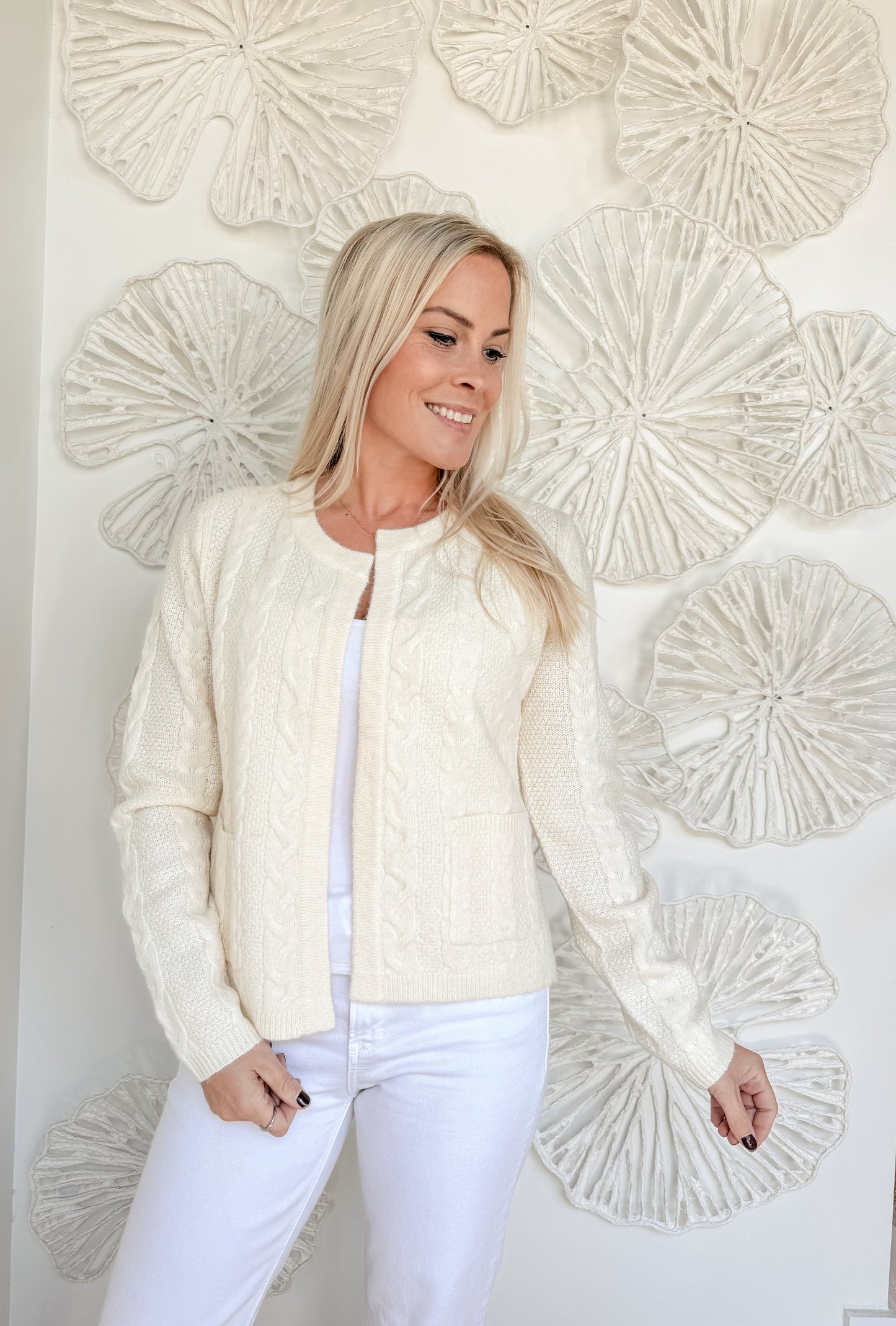 Cream Knit Cardigan