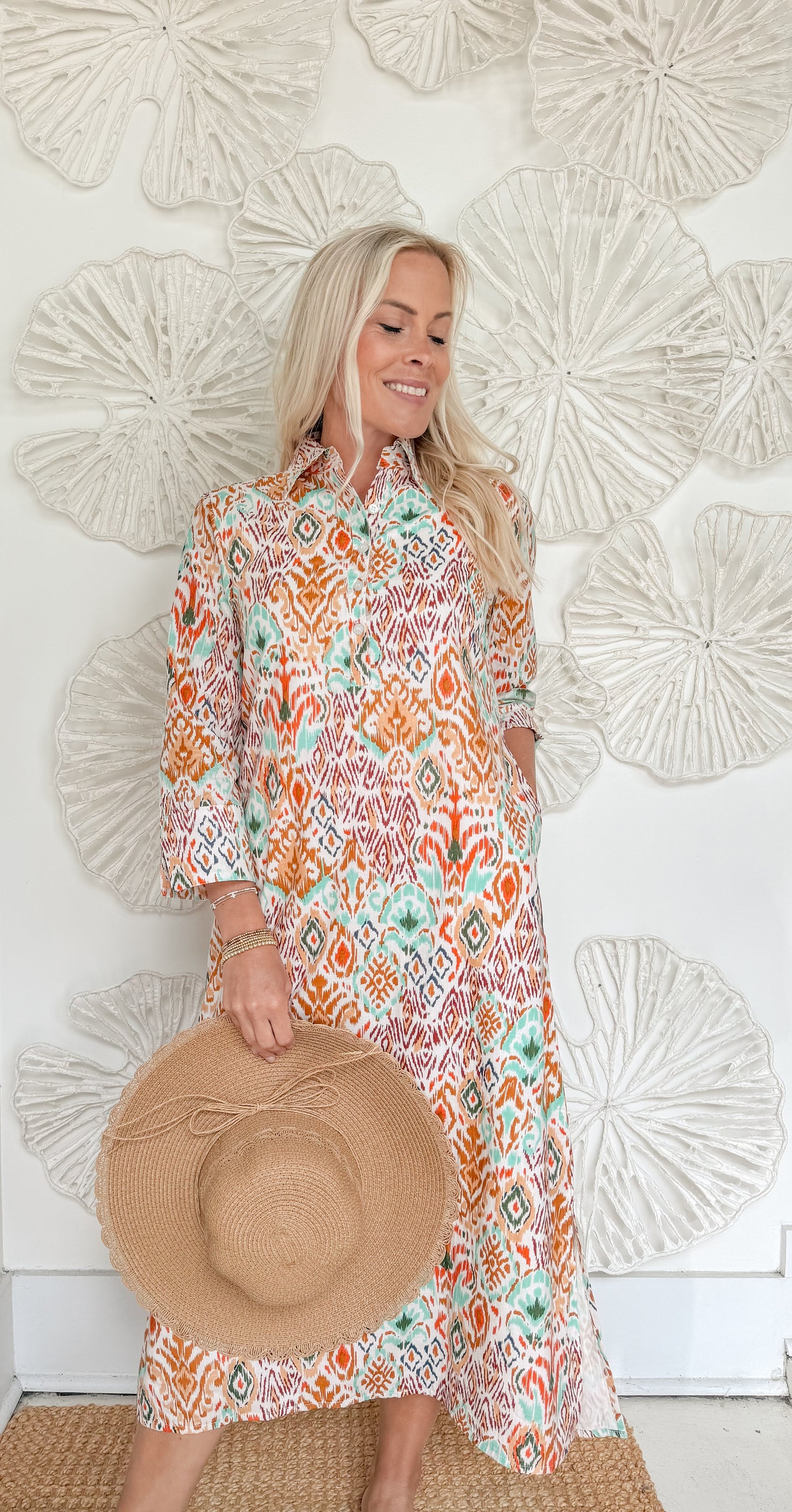 The Verena Block Print Midi