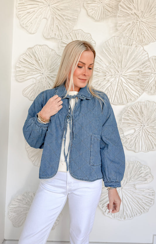Denim Peterpan Collar Jacket
