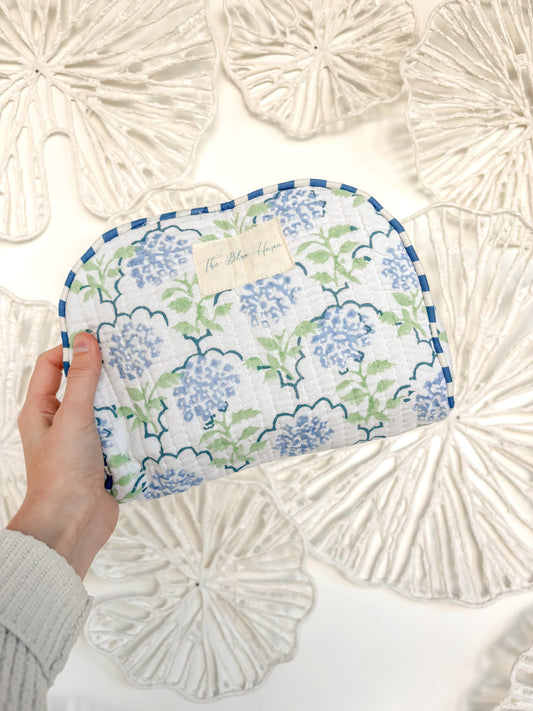 The Kimberly Block Print Makeup Bag