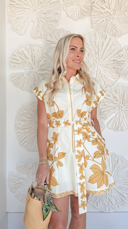 Sunlu Printed Shirt Dress
