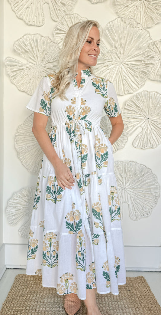 The Brianna Block Print Maxi